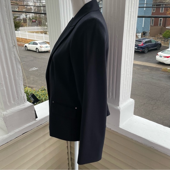 Calvin Klein Flap-Pocket Two-Button Blazer Size 12P - Picture 8 of 14